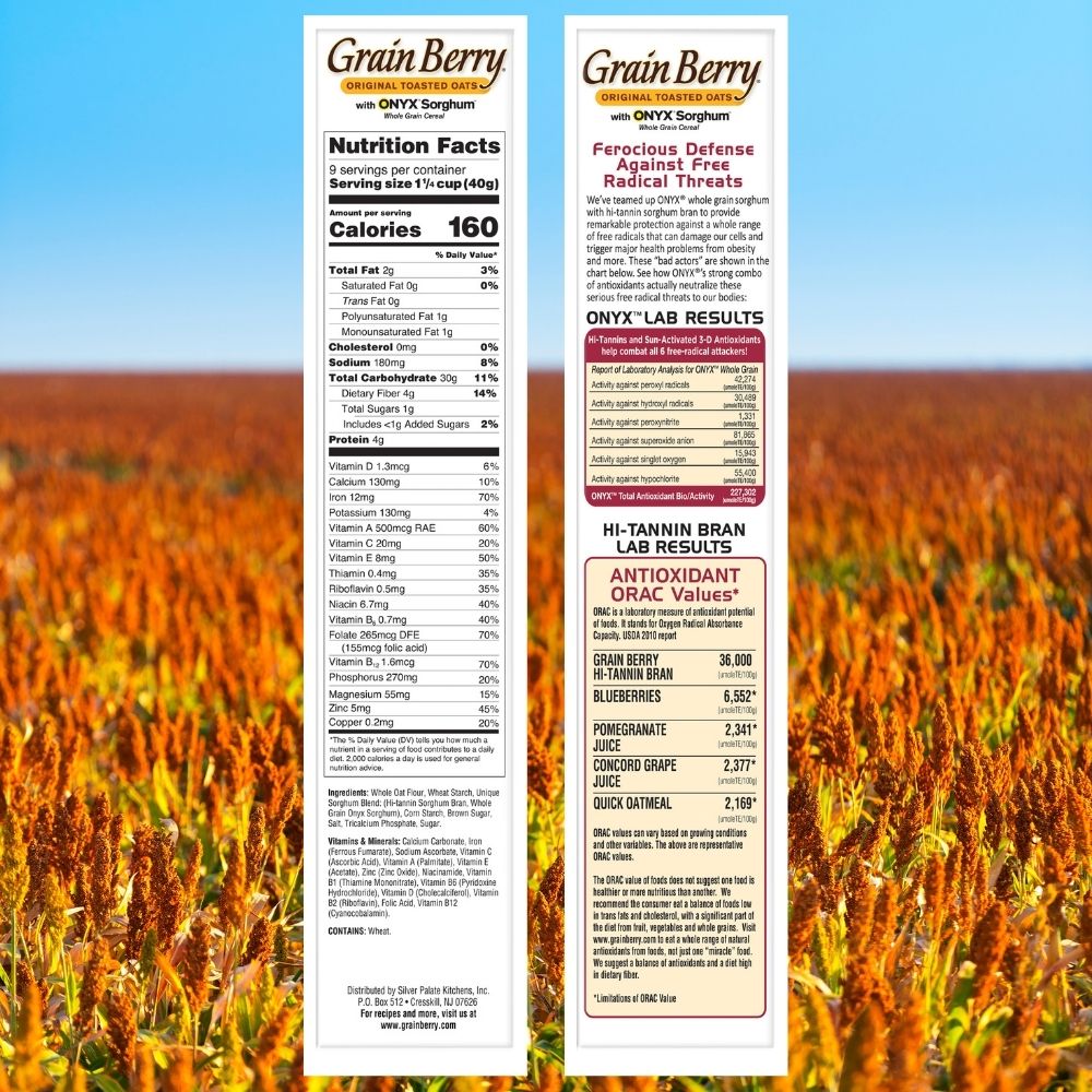 Grain Berry® Toasted Oats Original with Onyx Sorghum