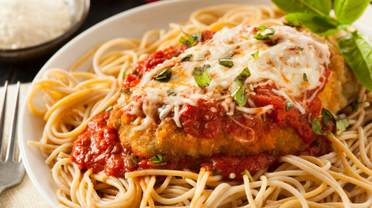 Chicken Parmesan Roll-ups with Marinara Sauce