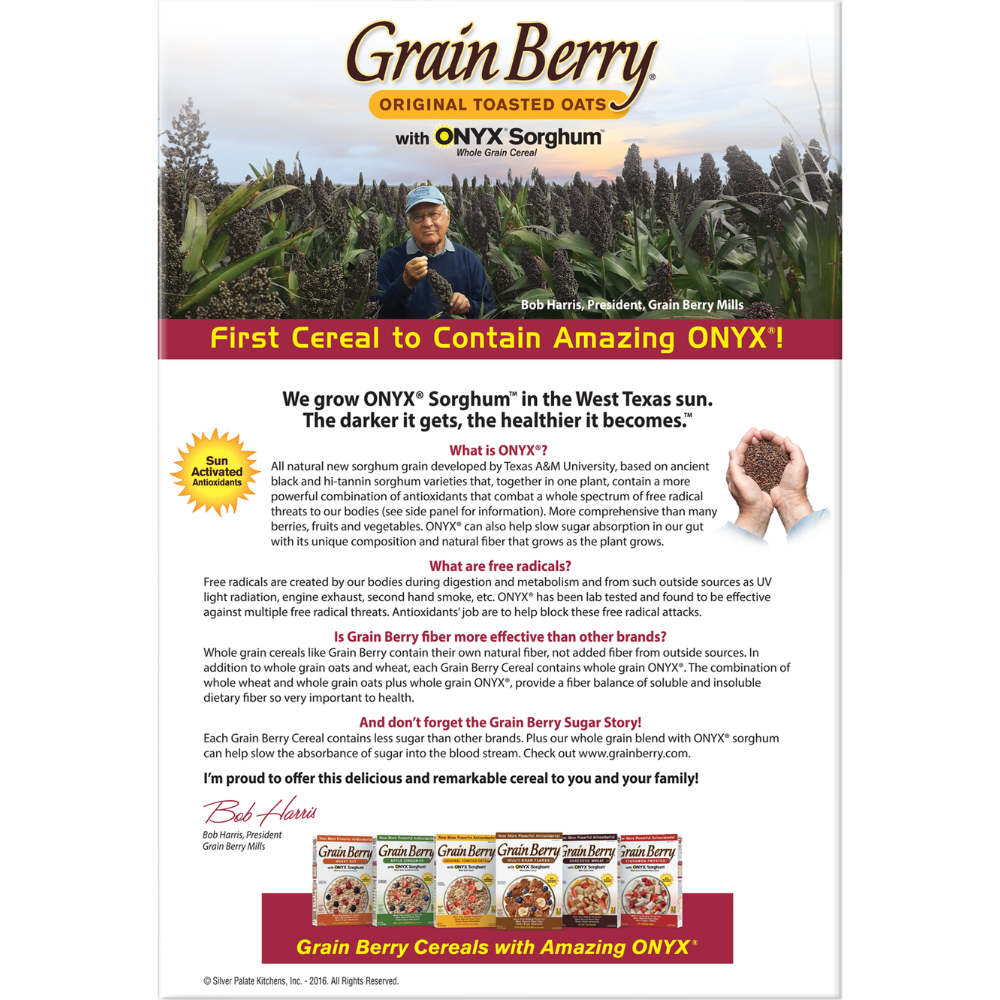 Grain Berry® Toasted Oats Original with Onyx Sorghum