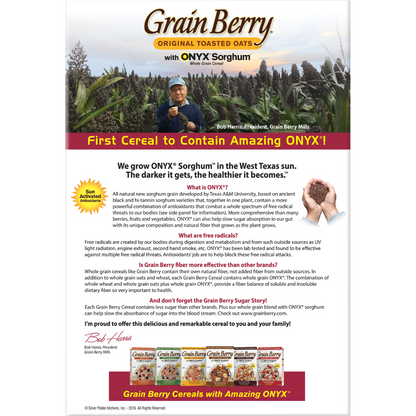 Grain Berry® Toasted Oats Original with Onyx Sorghum
