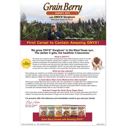 Grain Berry® Toasted Oats Honey Nut ONYX Sorghum