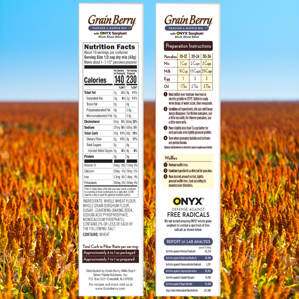 Grain Berry® Pancake & Waffle Mix with Onyx Sorghum