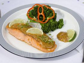 Salmon Filet and Sweet and Sour Lime Glaze