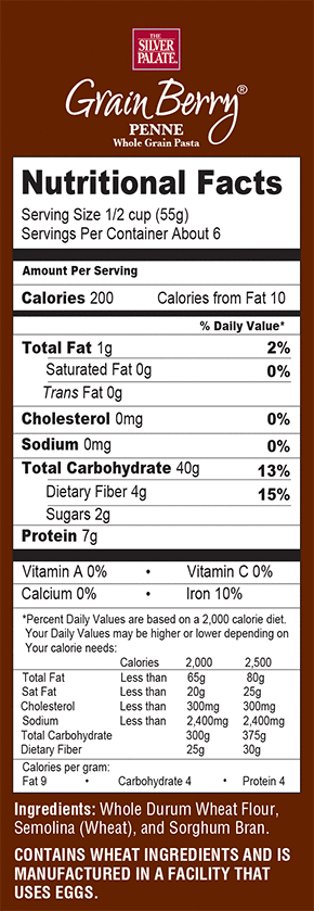 Penne Pastas Grain Berry